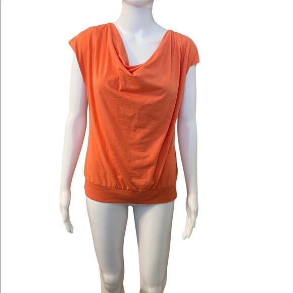 The North Face Short Sleeve Aurora Top Womens Small Petite Orange AB1206 - Picture 2 of 8